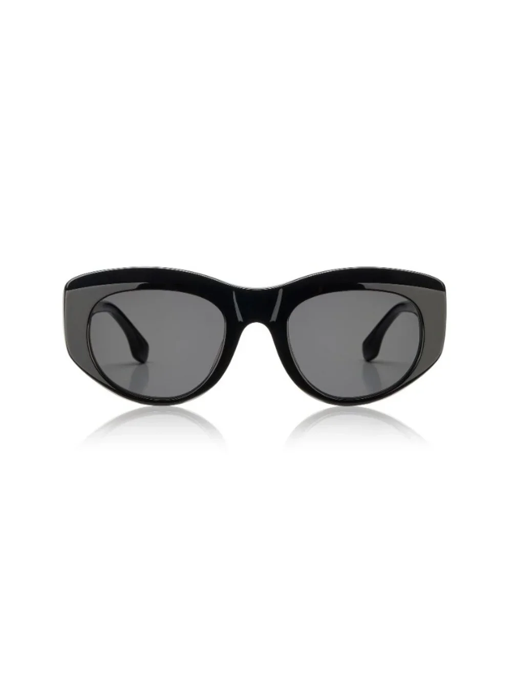 New Raval Eyewear Women's Sunglasses Black Square Grey Lens Acetate Frame HIRE